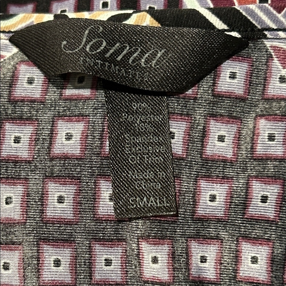 Soma Black and White Geometric Pajama Top Size Small - Picture 8 of 10